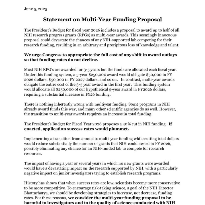 CLS Objects to Multi-Year Funding Proposal